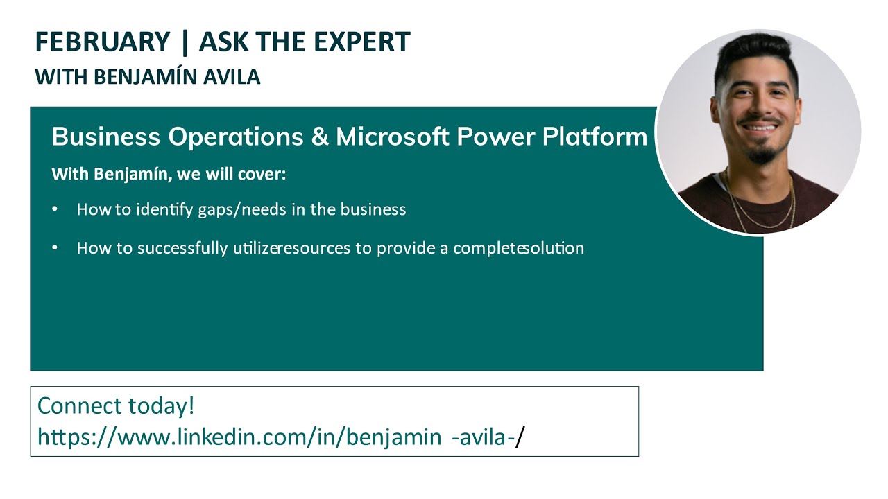 Learn about the Microsoft Power Platform with Benjamín Avila!