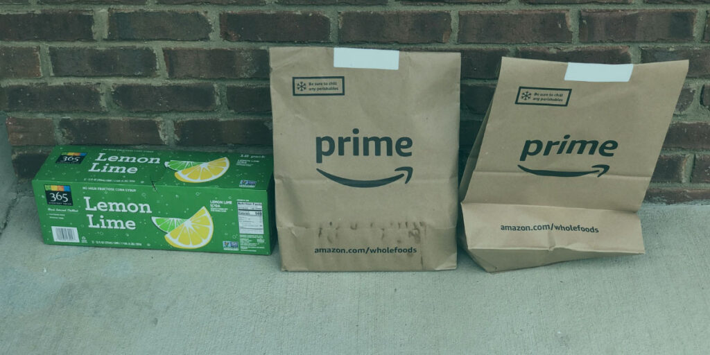 Home delivery of groceries by Amazon Prime